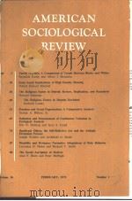 AMERICANSOCIOLOG-REVIEW VOL·36 NO1-6 1971 PDF电子版封面
