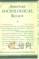 AMERICANSOCIOLOG-ICALREVIEW  VOL.17  NO1-6  1952  (共两本)（ PDF版）