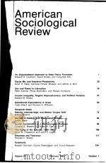 AMERICANSOCIOLOG-ICALREVIEW  VOL.50N1-6  1985  共两本（ PDF版）