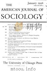 THE AMERICAN JOURNAL OF SOCIOL-OGY VOL.61 No4-6 1956 PDF电子版封面