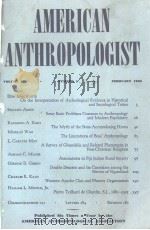AMERICAN ANTHRO-POLOGIST VOL.58 NO.4-6 1956（ PDF版）