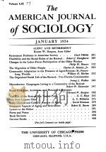 THE AMERICAN JOURNAL OF SOCIOL-OGY VOL.59 NO.4-6 VOL.60 NO.1-2 1954（ PDF版）