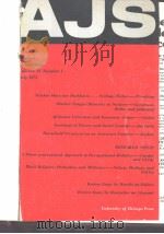 AMERICAN JOURNAL OF SOCIOLOGY VOL.81 NO.1-3 1975 PDF电子版封面