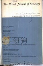 THE BRITISH JOURNAL OF SOCIOLOGY VOL.37 NO.1-3 1986（ PDF版）