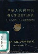 中华人民共和国银行管理暂行条例  一九八六年一月七日国务院发布（1986 PDF版）