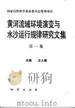 黄河流域环境演变与水沙运行规律研究文集 第1集 1991 PDF电子版封面 7116007970 左大康主编