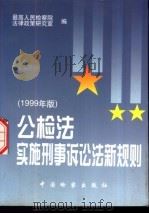 公检法实施刑事诉讼法新规则  1999年版（1999 PDF版）