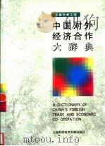 中国对外经济合作大辞典 1999 PDF电子版封面 7543913631 王垂芳主编