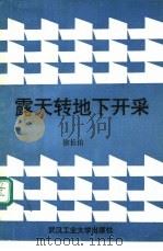 露天转地下开采 1990 PDF电子版封面 7562902348 徐长佑编著