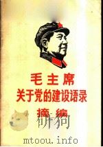 毛主席关于党的建设语录摘编 1968 PDF电子版封面 3072·44 天津市革命委员会政治部编