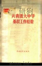 共青团大中学基层工作经验 1964 PDF电子版封面 3009·186 共青团中央学校工作部编