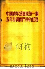 中国青年为实现第一个五年计划而斗争的任务 1955年9月20日中国新民主主义青年团建设积极分子大会的报告 1955 PDF电子版封面 胡耀邦著