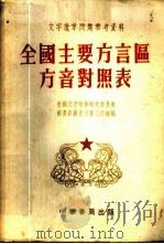 全国主要方言区方音对照表 1954 PDF电子版封面 中国文字改革研究委员会秘书处拼音方案工作组编