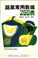 蔬菜常用数据260表 1991 PDF电子版封面 7536909101 赵庚义,车力华编著