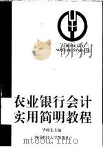 农业银行会计实用简明教程 1994 PDF电子版封面 7810178695 华朗先主编