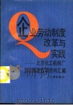 企业劳动制度改革与实践 北京化工机械厂劳动制度改革资料汇编 1992 PDF电子版封面 7805541272 陈天任主编