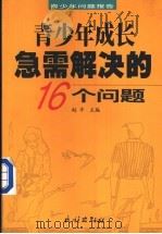 青少年成长急需解决的16个问题 1998 PDF电子版封面 710503291X 赵丰主编
