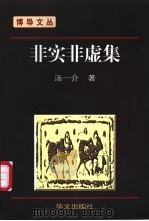 非实非虚集 1999 PDF电子版封面 7507508161 汤一介著