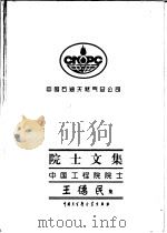 中国石油天然气总公司院士文集 中国工程院院士 王德民集 1997 PDF电子版封面 7500058667 王德民著