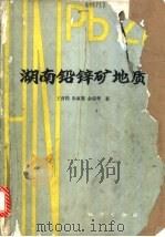 湖南铅锌矿地质   1988  PDF电子版封面  7116000747  王育民等著 