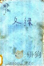冬绿 1993 PDF电子版封面 7505919474 (香港)严沁著