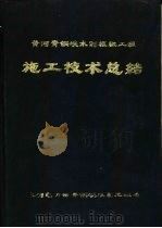 黄河青铜峡水利枢纽工程施工技术总结 1975 PDF电子版封面 水利电力部青铜峡水利工程局编辑