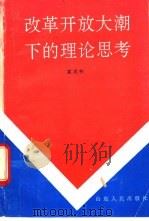 改革开放大潮下的理论思考 1992 PDF电子版封面 720901019X 高成林编著
