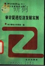 审计促进经济发展实例 1992 PDF电子版封面 720018880 审计署审计科研所编