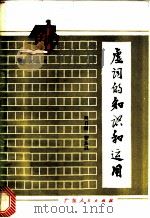 虚词的知识和运用   1982  PDF电子版封面  9111·44  周日健，黎运汉著 