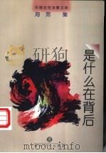 是什么在背后 1997 PDF电子版封面 7531317680 海男著;程光炜编选