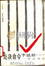 处决命令下达后……   1989  PDF电子版封面  7540504218  王广寿编著 