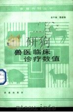 兽医临床诊疗数值 1990 PDF电子版封面 7109013510 崔中林,熊道焕著