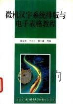 微机汉字系统排版与电子表格教程 1995 PDF电子版封面 7810434241 揭金良,王玉兰,丁照宇等编