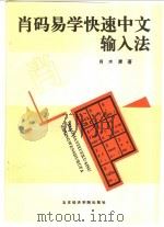 肖码易学快速中文输入法 1995 PDF电子版封面 7563804889 肖水清著