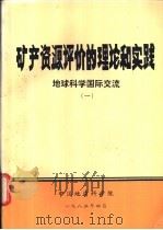 矿产资源评价的理论和实践 1982 PDF电子版封面 中国地质科学院编