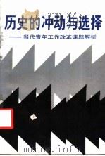 历史的冲动与选择 当代青年工作改革课题解析 1988 PDF电子版封面 7300004040 冀党生主编