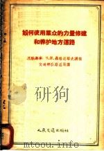 如何使用群众的力量修建和养护地方道路 1956 PDF电子版封面 T15044·1145 (苏)聂格达耶夫著;杨靖,戚立德译