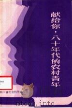 献给你八十年代的农村青年 1984 PDF电子版封面 3316·4 刘成根,文献良,王曙光著