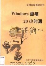 Windows画笔20小时通 1996 PDF电子版封面 7502327665 钟合主编