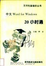 中文Word for Windows20小时通 1996 PDF电子版封面 750232769X 钟合主编