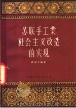 苏联手工业社会主义改造的实现 1956 PDF电子版封面 3106·35 陆建平编著