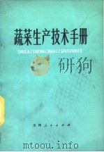 蔬菜生产技术手册 1977 PDF电子版封面 16072·3 天津市农林局编