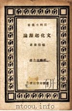 文化起源论 1933 PDF电子版封面 杨宙康著