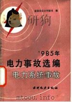 1985年电力事故选编 电力系统事故 1990 PDF电子版封面 7120011952 能源部安全环保司编