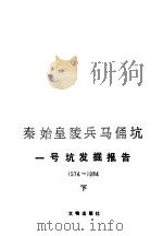 秦始皇陵兵马俑坑一号坑发掘报告 1974-1984 下 1988 PDF电子版封面 750100174X 陕西省考古研究所,始皇陵秦俑坑考古发掘队编著