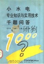 小水电专业知识与实用技术千题问答 1996 PDF电子版封面 7801242971 田中兴,张盛世主编