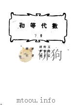 初等代数 下 第3版 1947 PDF电子版封面 胡术五,李修睦编