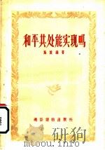 和平共处能实现吗 1956 PDF电子版封面 T3008·17 施旅编著