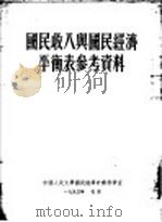 国民收入与国民经济平衡表参考资料 1953 PDF电子版封面 中国人民大学国民经济计划教研室编