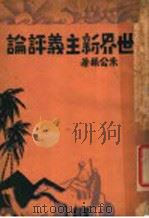 世界新主义评论 1929 PDF电子版封面 朱公振著